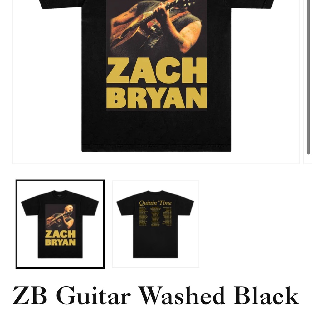 🎱 Zach Bryan Quittin’ time Band tee 🎱